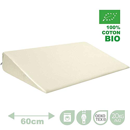 Modulit – Cojín antivómitos para cuna, desenfundable. funda de bambú Talla:pour lit bébé 60x120cm