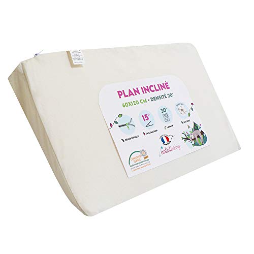 Modulit – Cojín antivómitos para cuna, desenfundable. funda de bambú Talla:pour lit bébé 60x120cm