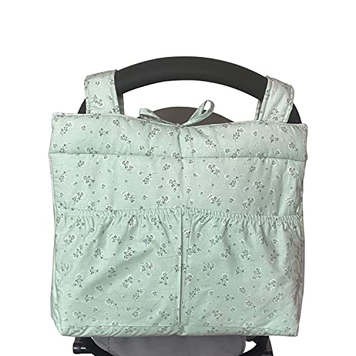 molis&co. Bolso de Maternidad para Carrito de Bebé, Bolsa organizadora para carro de bebé. Tejido 100% Algodón. Diseño reversible.