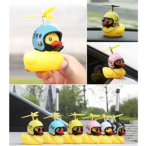 Monkys el Pato Ligero Cuerno pequeño Pato Amarillo decoración de Coche Rompevientos Patito con Casco Pato Adornos de Coche de Juguete