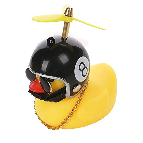 Monkys el Pato Ligero Cuerno pequeño Pato Amarillo decoración de Coche Rompevientos Patito con Casco Pato Adornos de Coche de Juguete