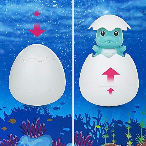 MOOKLIN ROAM Pingüino Squirting Juguete del Baño, 2pcs Juguetes de Natación del Flotante Seguro sin BPA, Juguetes Bañera Dinosaurio Reflejo para Bebe Niños Agua Piscina Baño Playa