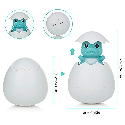 MOOKLIN ROAM Pingüino Squirting Juguete del Baño, 2pcs Juguetes de Natación del Flotante Seguro sin BPA, Juguetes Bañera Dinosaurio Reflejo para Bebe Niños Agua Piscina Baño Playa