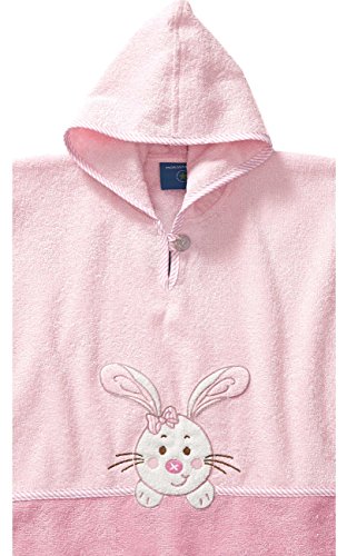 Morgenstern Poncho de baño Infantil I bebé I niña I niño I Rizo I Capucha I 100% algodón Rosa. 1-3 Años