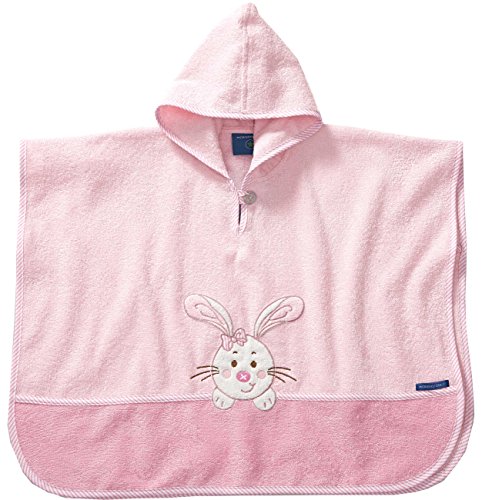 Morgenstern Poncho de baño Infantil I bebé I niña I niño I Rizo I Capucha I 100% algodón Rosa. 1-3 Años