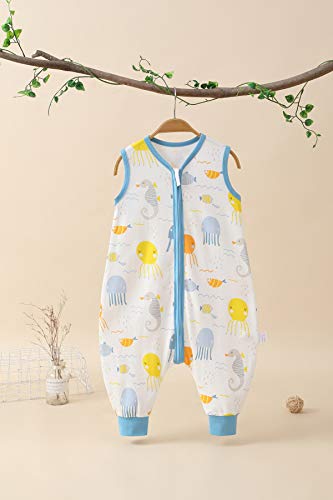 Mosebears Saco de dormir de verano para bebé, diseño de dibujos animados, lavable, 0,5 tog, para niñas y niños, sin mangas, saco de dormir