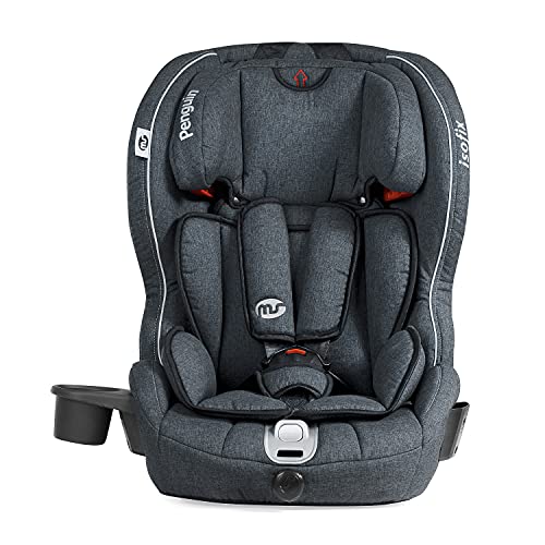 Ms Penguin-fix 829 - Silla De Coche Grupo 1/2/3 (9-36 Kg), 10 Posiciones De Altura, Con Isofix, Lino