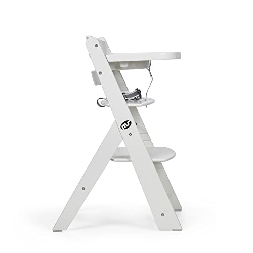 ms Trona para bebé de Madera Full de, Evolutiva, Silla Alta, Ergonómica, Regulable, Segura, Blanco/Blanco