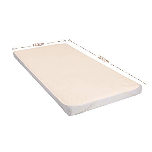 MUHOO Protectores de Colchón Molton, 140 x200cm Mattress Cover con Somier de 100% Algodón, Funda de colchón Cojín de Cama Lavable Anti-alérgico