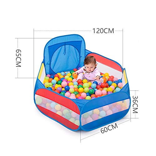 MUMA Tienda Kids Ball Pit, Baby Ball Pit Tienda plegable Interior al aire libre Playhouse Baby Toddler con bolsa de almacenamiento con cremallera (Bolas no incluidas) (Color : Blue)