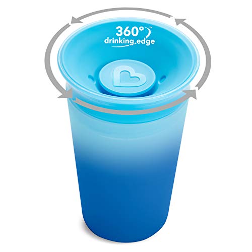 Munchkin Munchkin Vaso para sorber que cambia de color Miracle 360°, 266 ml/9 oz, Azul