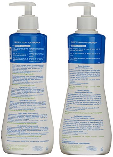 Mustela - Bebe leche hidratante 500ml + gel dermo limpiador 500ml Bebe