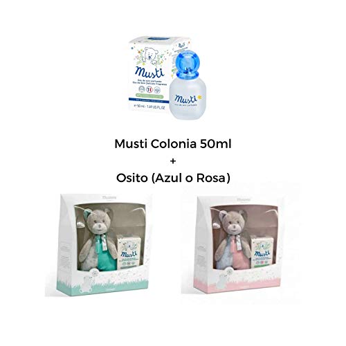 MUSTELA Cesta para regalo con osito XL (Rosa)