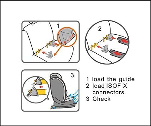 MuStone Guía de conector de cinturón de pestillo, 2 unids hebilla de interfaz de asiento de coche guía fija ranura para asiento de bebé de coche cierre (Negro)