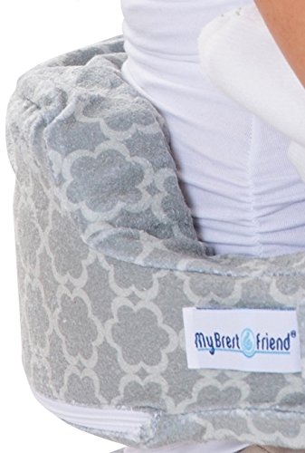 My Brest Friend Almohada de Lactancia de Lujo para una Postura cómoda, Llave de Flor Gris