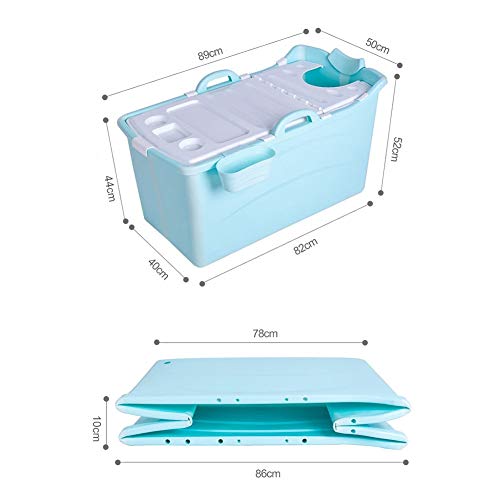 N / A Bañera Plegable for Adultos, Portátil Independiente Gran Cubo De Baño for El Hogar Ducha Niños Grande Adultos, Aislamiento con Cubierta, Rosado LvMyShe