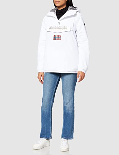 Napapijri SHADE Mujer Invierno Mujer Anorak, Blanco Brillante, XL