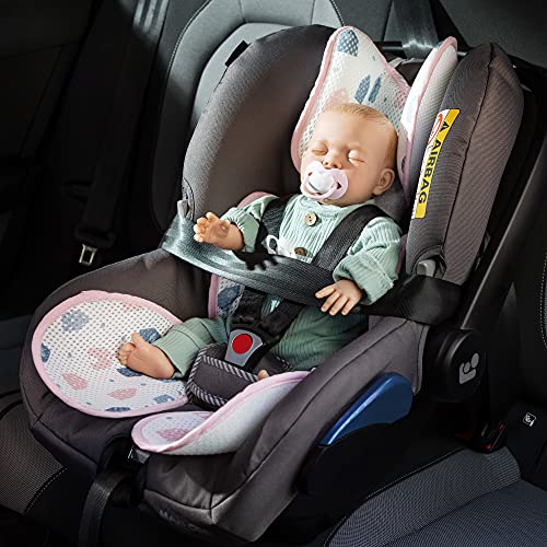 Navaris Colchoneta para silla de paseo - Funda universal para asiento de coche carro de bebé trona - Cojín para sillas de verano - Apto lavadora