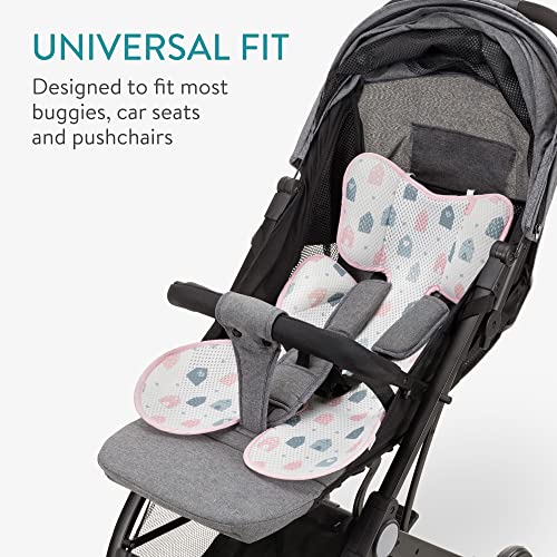 Navaris Colchoneta para silla de paseo - Funda universal para asiento de coche carro de bebé trona - Cojín para sillas de verano - Apto lavadora