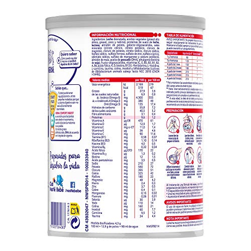 Nestlé NIDINA CONFORT DIGEST 2 - Leche de continuación en polvo - Fórmula Para bebés - A partir de los 6 meses - 800g