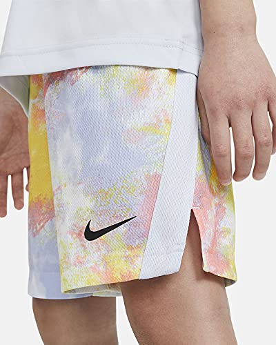 Nike RTLP AOP SS TEE & SHORT SET, niño, camiseta turquesa, pantalón corto fantasía naranja, 12 meses