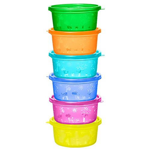 Nip 14 piezas niños pequeños de Juego//Fabricado en Alemania//Pick Nick brei cuencos con tapa, 6 unidades & nip Cuchara corta 5 Pack + nip Cucharita infantil sin BPA