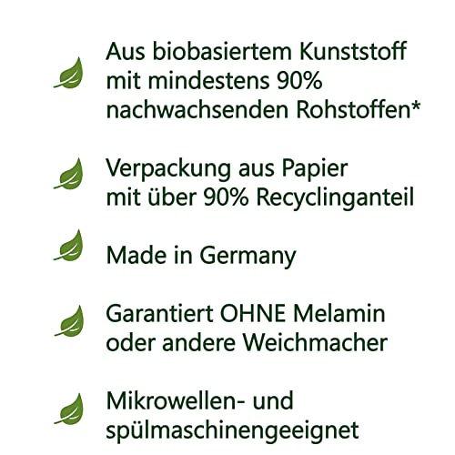 Nip comen verde eco orgánico Beischale: sin melamina y BPA, lavavajillas seguro, adecuado para el microondas, 2 piezas, verde