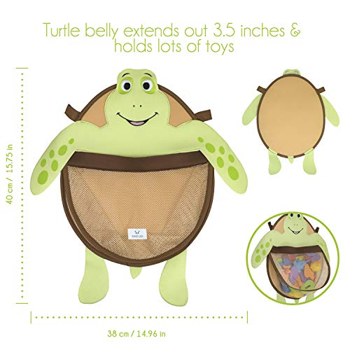 Nooni Care Baño Guardar juguetes | Tortuga Bolsa Juguetes bañera | Red Juguetes Bañera | Guarda Juguetes bañera con dos ventosas | Accesorios Baño Niño Increíble