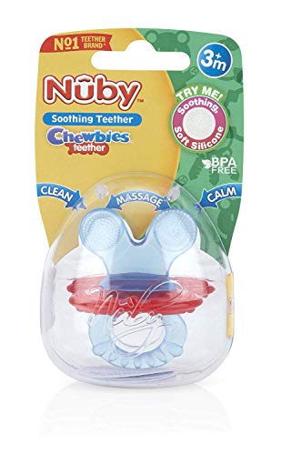 Nuby ID642 - Mordedor de gel chupete flor