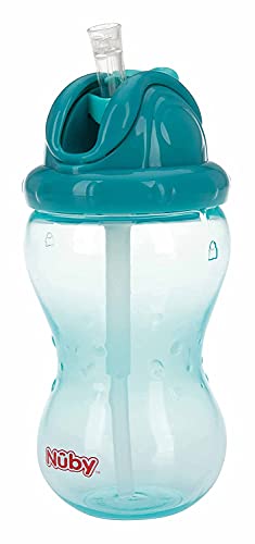 Nuby - Taza con pajita Flip-It - aqua - 360ml - 12m+