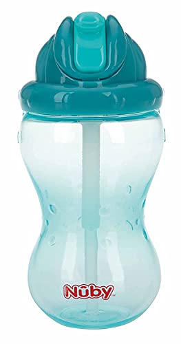 Nuby - Taza con pajita Flip-It - aqua - 360ml - 12m+