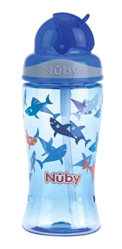 Nûby - Taza Flip-It de tritan™ - azul - 360ml - 3Años+