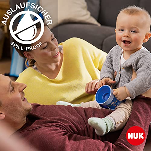 NUK Mini Magic Cup taza para sorber | Borde a prueba de derrames de 360° | +6 meses | Asas para facilitar la sujeción | Sin BPA | 160 ml | Blanco