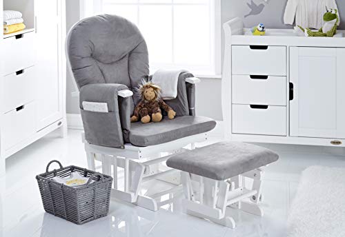 Obaby - Taburete y Silla de Lactancia reclinable (7 Posiciones), Color Blanco