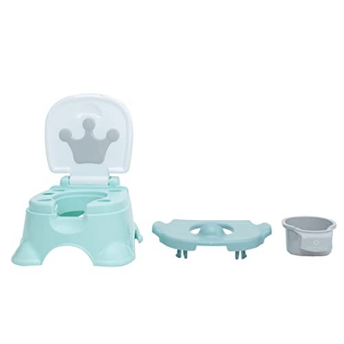 Olmitos Orinal Corona 3 En 1 Light Blue - 3 Funciones: Orinal, Reductor Wc Y Taburete - Con Superficie Antideslizante Y Vaso Extraible Para Mejor Limpieza, Azul