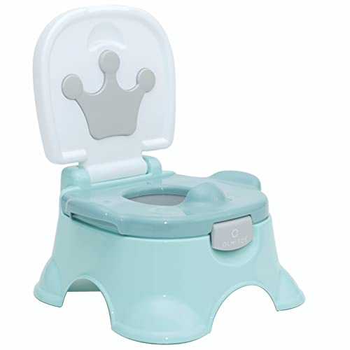 Olmitos Orinal Corona 3 En 1 Light Blue - 3 Funciones: Orinal, Reductor Wc Y Taburete - Con Superficie Antideslizante Y Vaso Extraible Para Mejor Limpieza, Azul