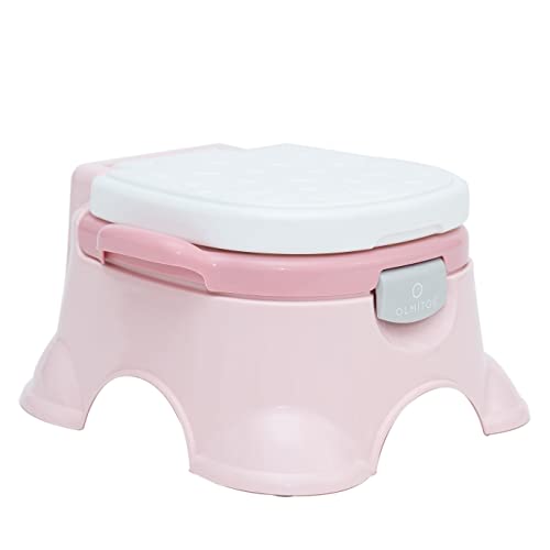 Olmitos Orinal Corona 3 En 1 Light Pink - 3 Funciones: Orinal, Reductor Wc Y Taburete - Con Superficie Antideslizante Y Vaso Extraible Para Mejor Limpieza, Rosa, ORINAL CORONA LIGHT PINK