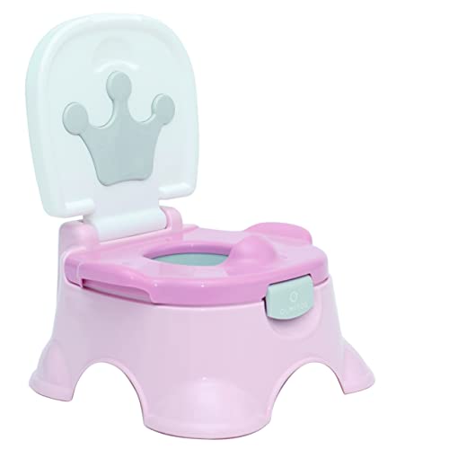 Olmitos Orinal Corona 3 En 1 Light Pink - 3 Funciones: Orinal, Reductor Wc Y Taburete - Con Superficie Antideslizante Y Vaso Extraible Para Mejor Limpieza, Rosa, ORINAL CORONA LIGHT PINK