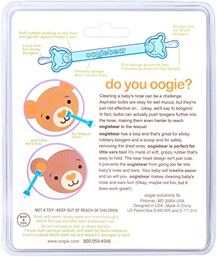 oogiebear: limpiadores nasales y de oídos seguros y fáciles para bebés y niños pequeños. Eliminación doble de cerumen y mocos.