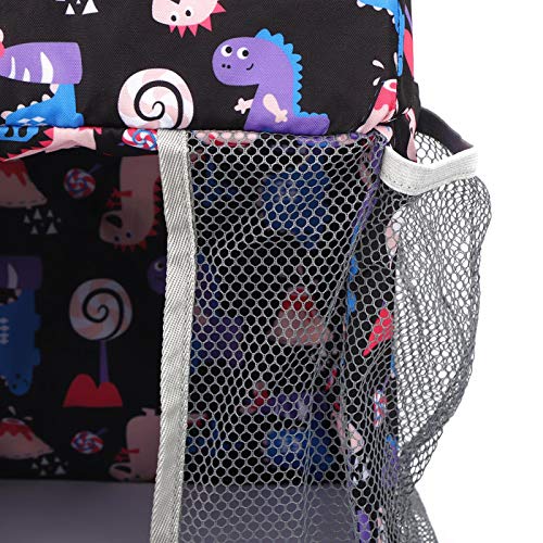 Organizador de pañales para cuna, bolsa colgante para cama de bebé, bolsa de almacenamiento de pañales para bebés, organizador para carrito de pañales colgante (gran capacidad)(Negro)