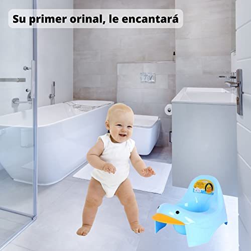 Orinales Infantiles, Orinal Bebe, WC niños, Vater para Niños a partir de 2 años, Orinal Infantil en forma de Pato en 2 Colores (Azul)