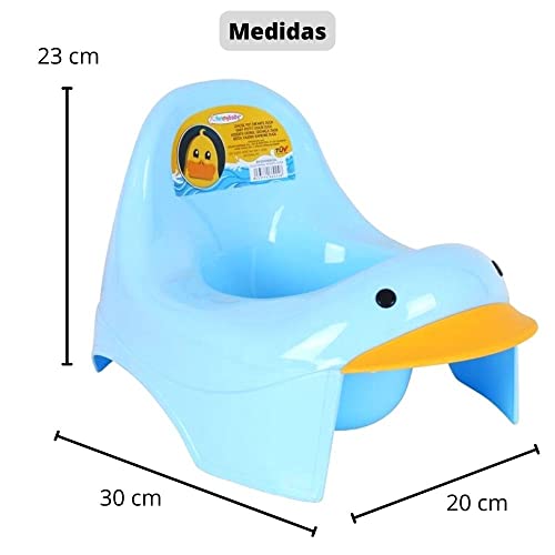 Orinales Infantiles, Orinal Bebe, WC niños, Vater para Niños a partir de 2 años, Orinal Infantil en forma de Pato en 2 Colores (Azul)