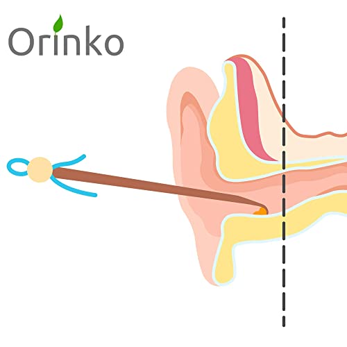 ORINKO - Oriculi de Bambú 5x - Bastoncillo de Oídos Ecológico y Reutilizable para Sustituir los Bastoncillos de Algodón - Cero Residuos
