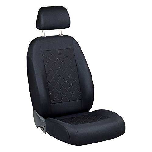 Orion Fundas de asiento – 1 set – Producto Premium Negro tintada cuadros