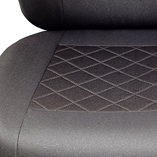 Orion Fundas de asiento – 1 set – Producto Premium Negro tintada cuadros