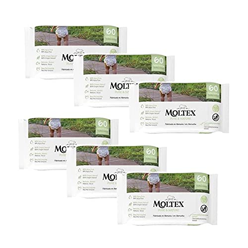 Pack 6 X Toallitas Moltex Pure & Nature - 60 Unidades