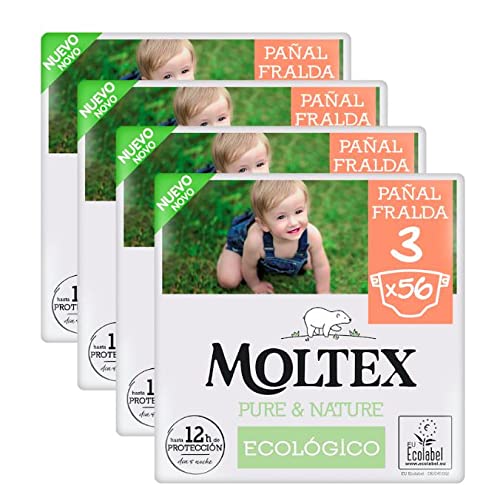 Pack ahorro ?Pañales Moltex Pure & Nature T3 (4-10 kg) 224 Uds