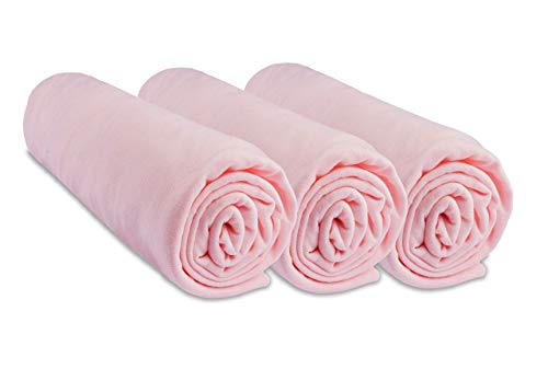 Pack de 3 sábanas bajeras de algodón 60 x 120 cm para cuna – 8 colores