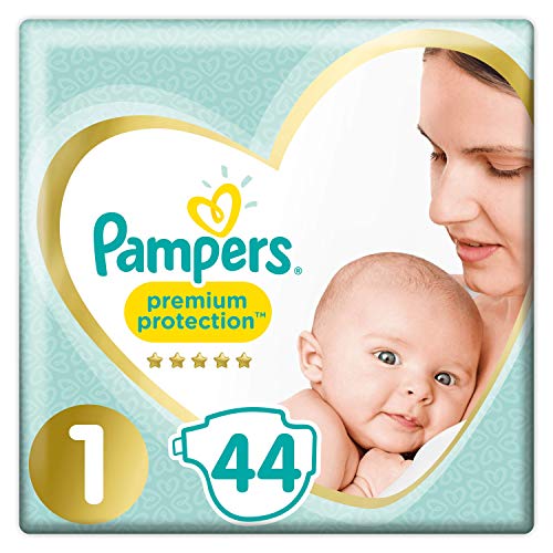 Pampers New Baby - Pañales, Tamaño 1 (2-5 kg), Pack de 2 x 44 (88 Pañales)