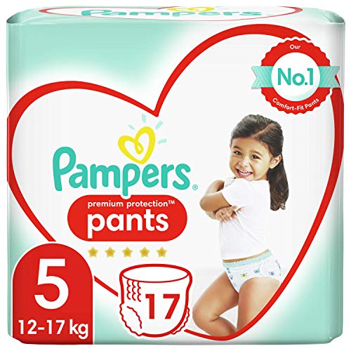 Pampers Pañales de protección Premium para parches, talla 5 (11-18 kg), 17 capas